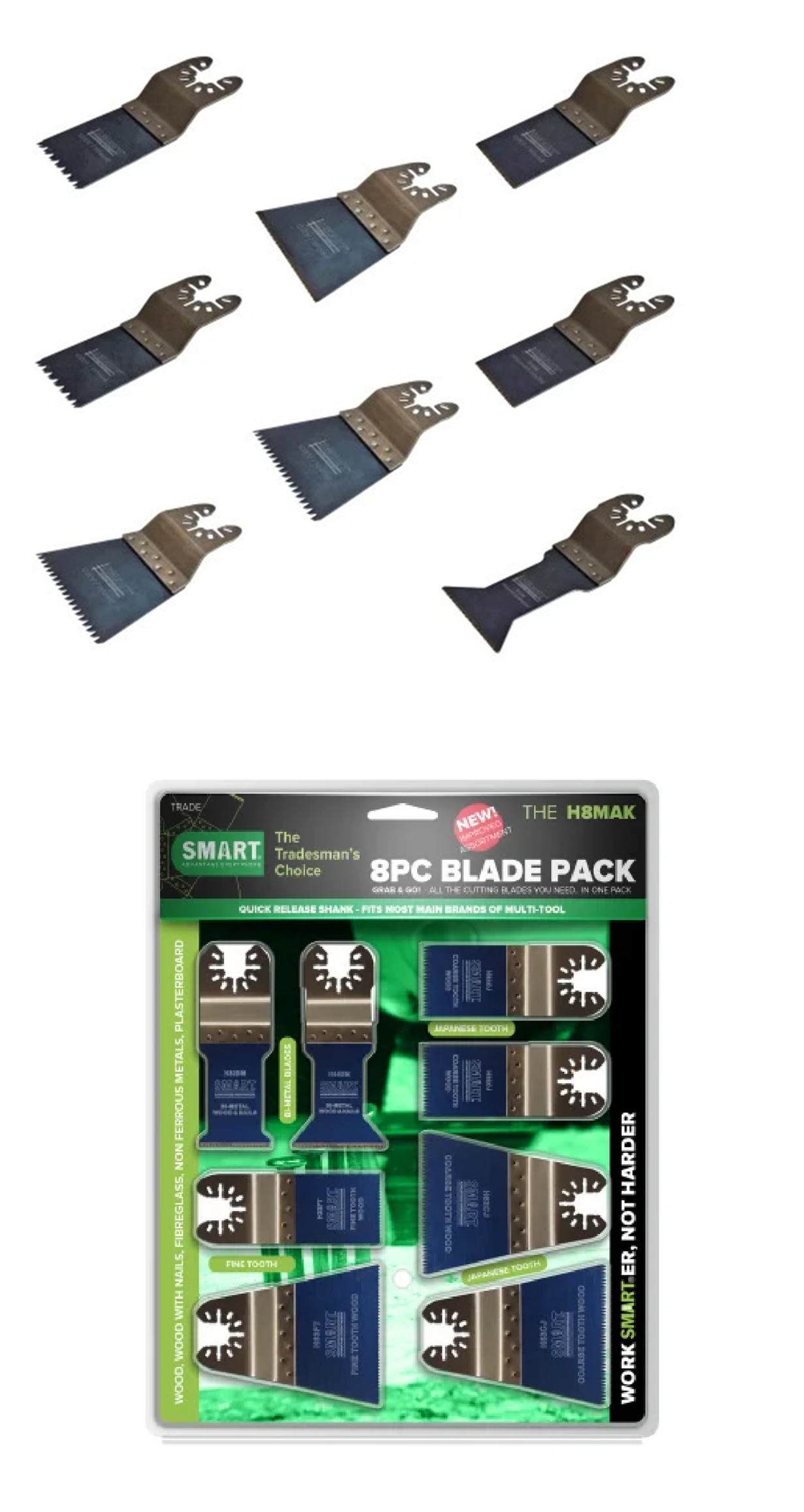 SMART Trade Series 8 Piece Multi-tool Blade Set