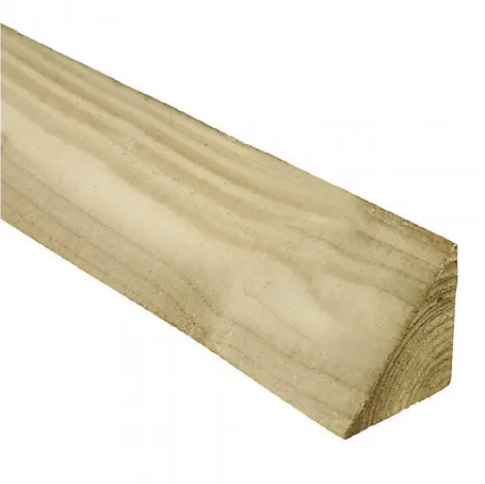 Treated Arris Rail Green 75 x 75 x 3600mm
